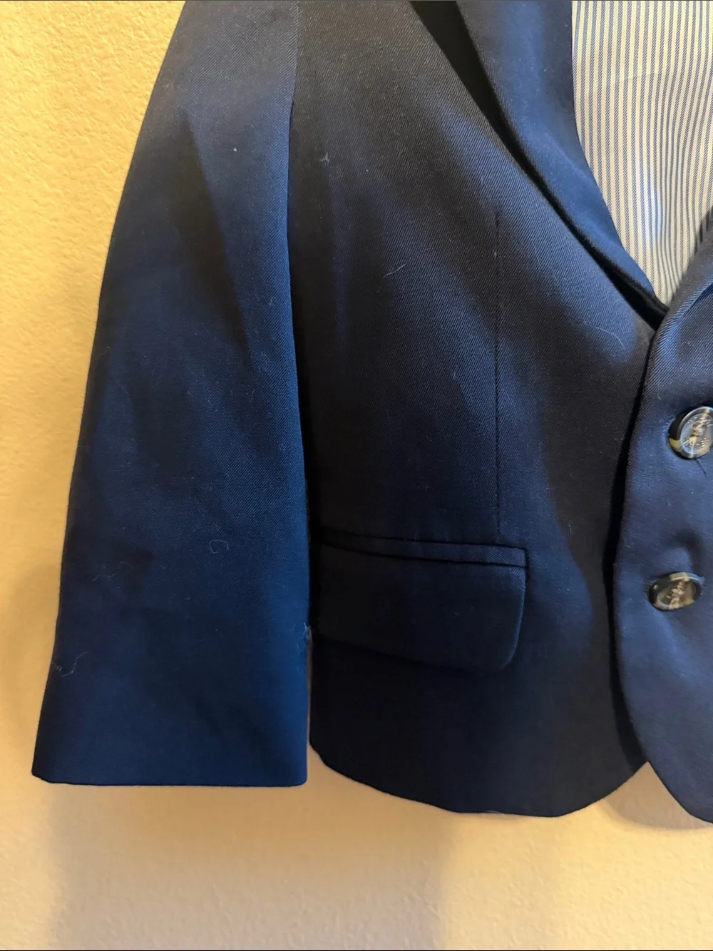 Tommy Hilfiger Navy Kids' Tailored Blazer with Pocket Square